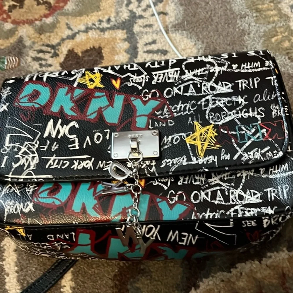 DKNY Black and Multicolor Crossbody Bag - Picture 1 of 6